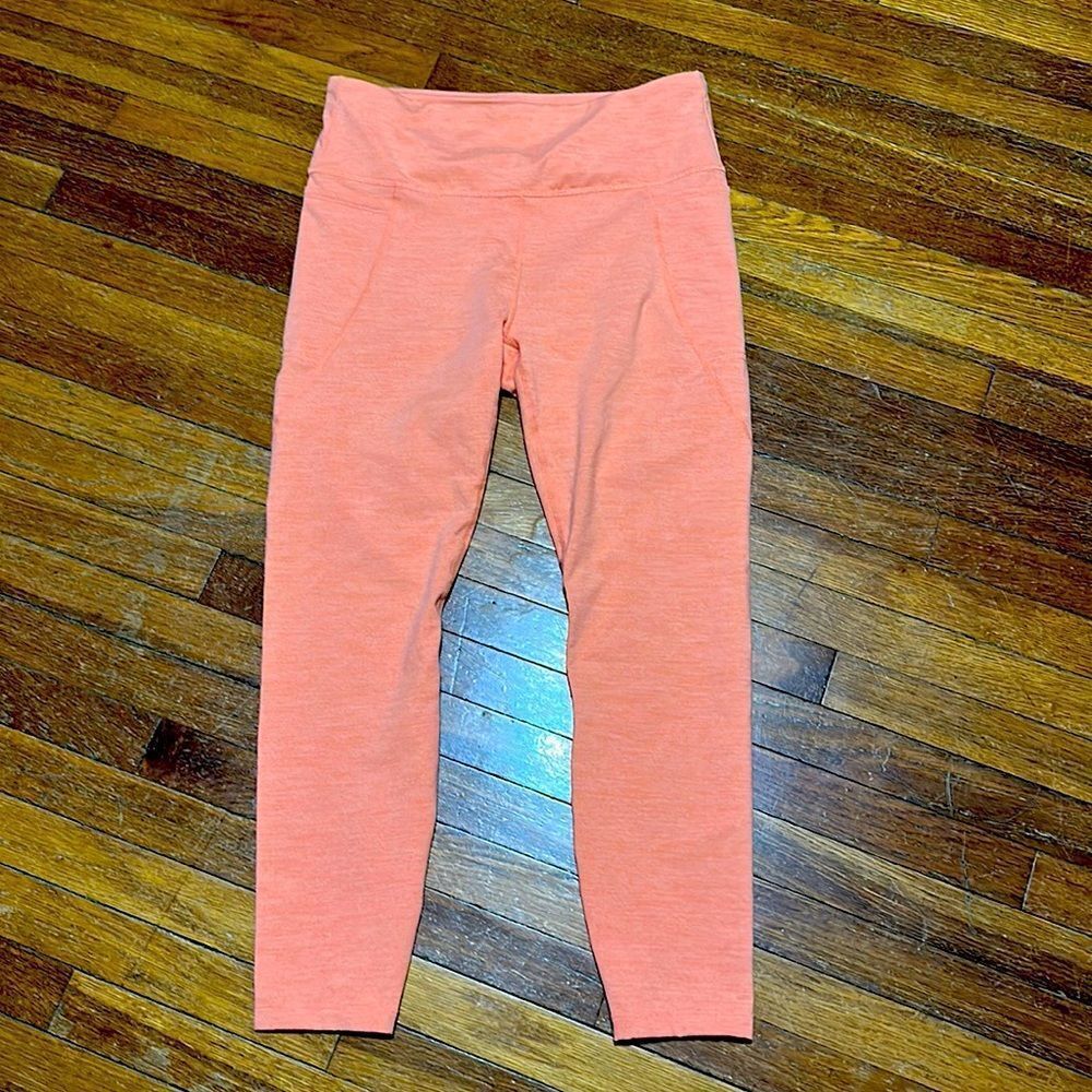 JoyLab Women’s Tangerine Workout Leggings, Pockets, Sz Large